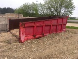 Steel dump truck dump box. NO LOADING ASSISTANCE PROVIDED FOR THIS LOT.