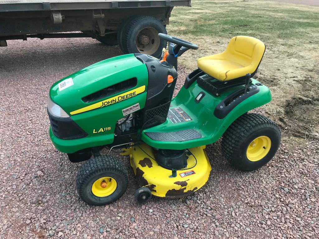 2009 John Deere LA115 lawn tractor 42in deck Proxibid