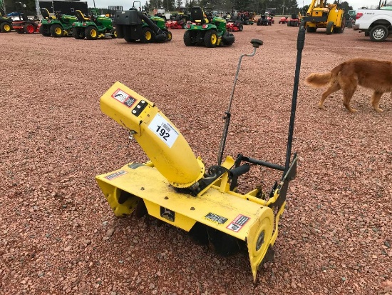 John Deere 30in snow blower attachment; s/n 050202.