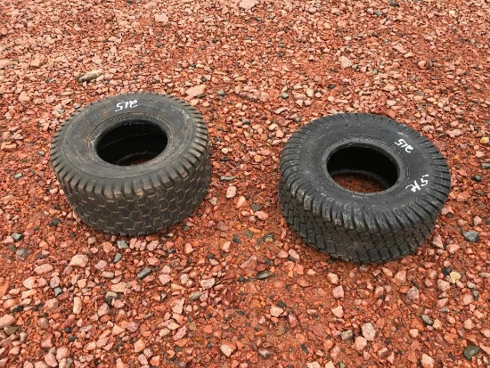 2-Carlisle 15 x 6-6 lawn mower tires.