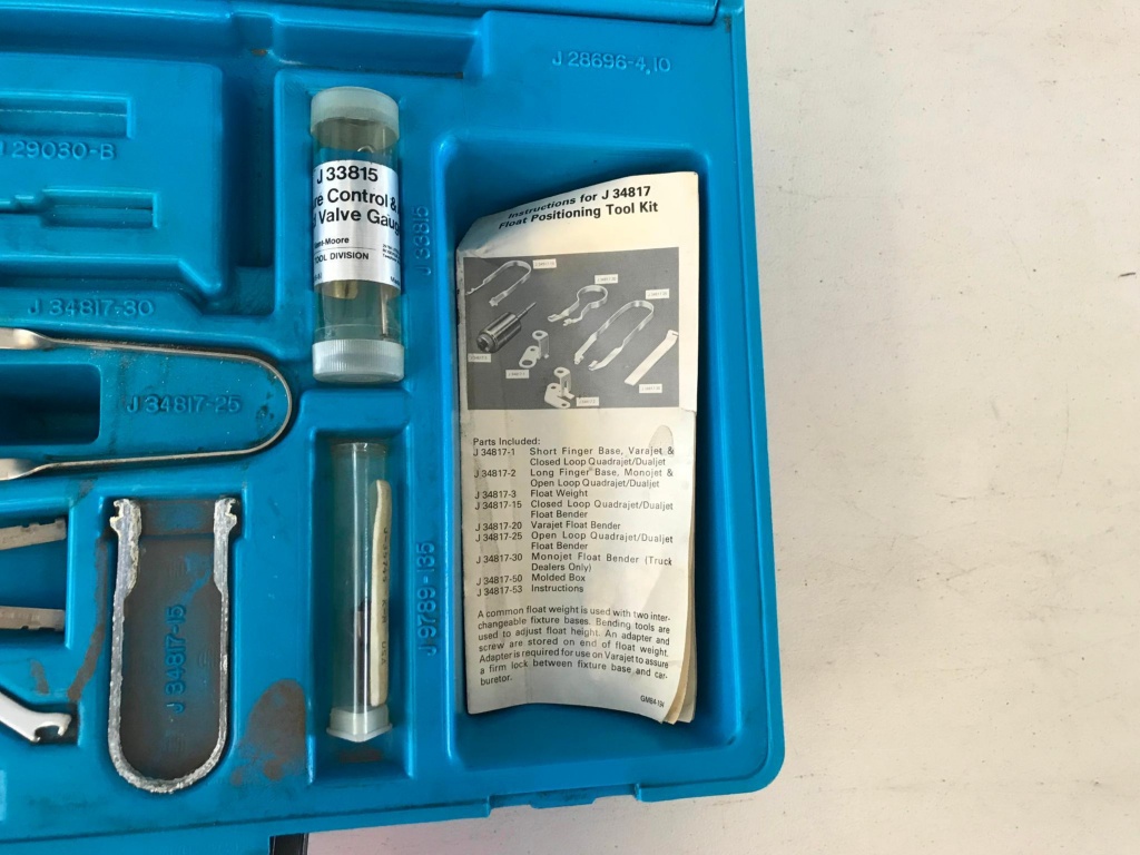 Kent-Moore J34817 carburetor floot positioning tool kit. | Industrial  Machinery & Equipment Auto Repair Equipment | Online Auctions | Proxibid