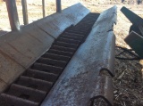 Morbark 25' log trough infeed conveyor w/ hydraulic drive.