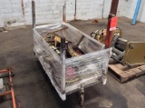Factory cart w/ 2 - antique automatic water driven fire alarms.