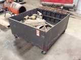 Wood box cart w/ 2 - gasoline water pumps & suction & discharge hose.