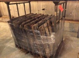2 - Stackables pallet w/ flat 4-wheeled dollies.