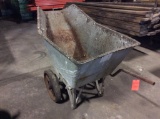 Metal 2-wheel dump cart.