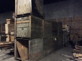 9 - wood box pallets; approx. 4' x 4'; 4 - open wood pallets.
