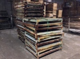 Stackable pallet racks; 19 - bottoms; 34 - sides; 40