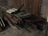 2 - pallets of building steel & steel sheeting; (steel rafters).