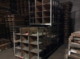 Stackable pallet rack; 5 - divided shelves.
