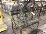 4-wheel steel cart frame.