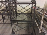 4-wheel steel cart frame.