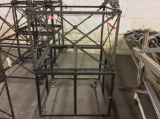 4-wheel steel cart frame.