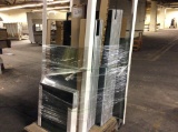 Lot of assorted insulated glass w/ rack.