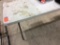 Plastic folding table.