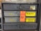 Kimball 4-drawer organizer; electric connectors; flare & brake fittings; cotter pins.