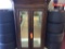 Wood cabinet.