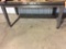 Steel table.