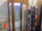 Wood lighted display case.