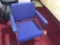 Blue chair.
