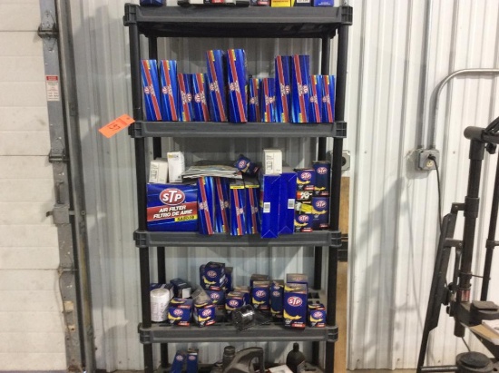Plastic rack w/ air & oil filters.