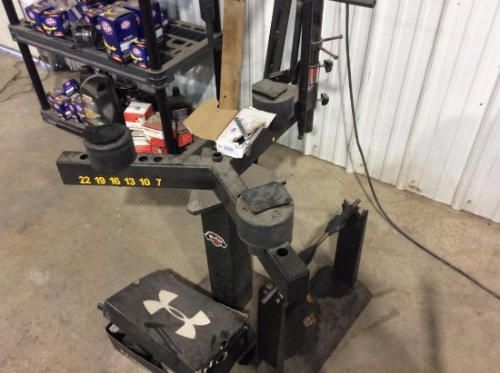 No Mar Manual motorcycle tire machine.