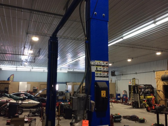 Matco Forward Mod. I1ON100M 10,000 lb. 2-post lift; s/n NFI14BD066.