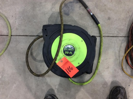 Flexzilla 50 air hose reel & hose.