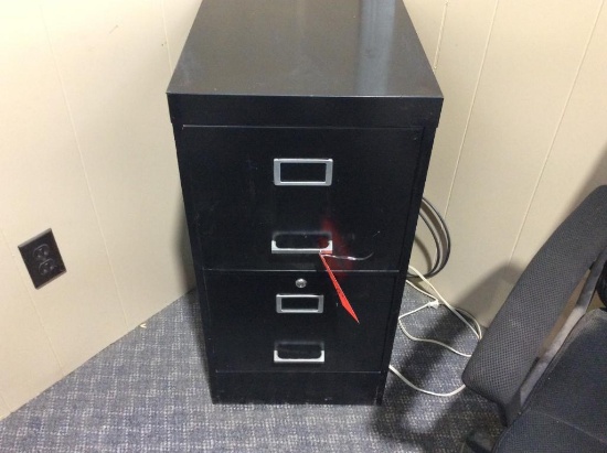 2-drawer letter file cabinet.