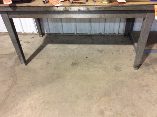 Steel table.