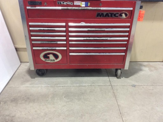 Matco 57" 14-drawer tool chest.