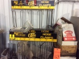 3 - Kimball hose clamp racks & snap rings & misc.