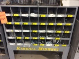Kimball parts organizer w/ cap screws; nuts; bolts.