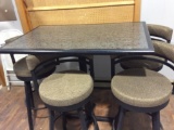 Bar height table w/ 4-chairs.