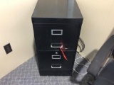 2-drawer letter file cabinet.