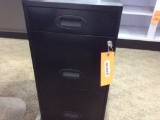 3-drawer file cabinet.