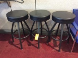 3-black bar stools.