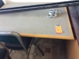Formica top pedestal table.