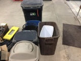 Garbage cans.