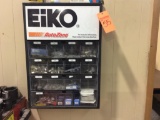 Eiko light bulb display/organizer w/ contents.