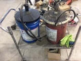 Cart w/ oil/grease pumps & lube.