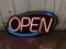 Electric open sign.