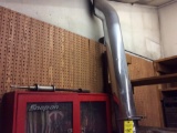 Stainless steel truck exhaust stack.