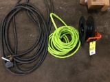Hose reel & hose w/ electric power cord.