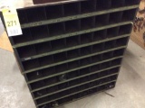 Parts organizer w/ misc. hydraulic fittings & misc. nuts & bolts.