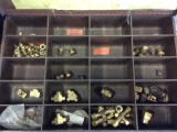 4-drawers of brass pipe fitting, throttle rod, ball joints.