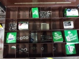 4 - drawers of machine screws, nuts, bolts, sheet metal screws.