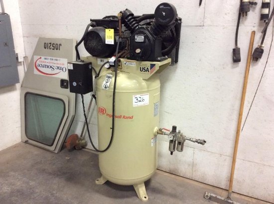 Ingersoll Rand 2475 upright air compressor with 80-gallon tank; 7.5 hp; 1 ph.