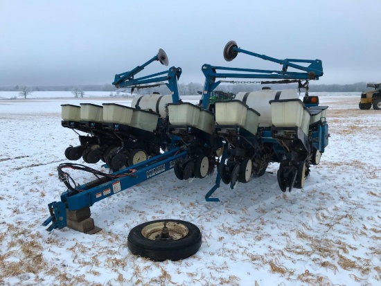 Kinze 2210 12-row corn planter; front fold; no till coulters; trash wippers; seed firmers; liquid