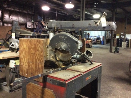 DeWalt 20" industrial radial arm saw w/ 3ph. electric motor.